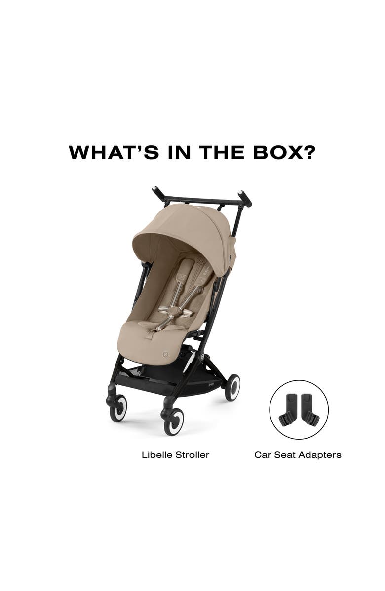 CYBEX Libelle 2 Ultracompact Lightweight Travel Stroller, Alternate, color, Almond Beige