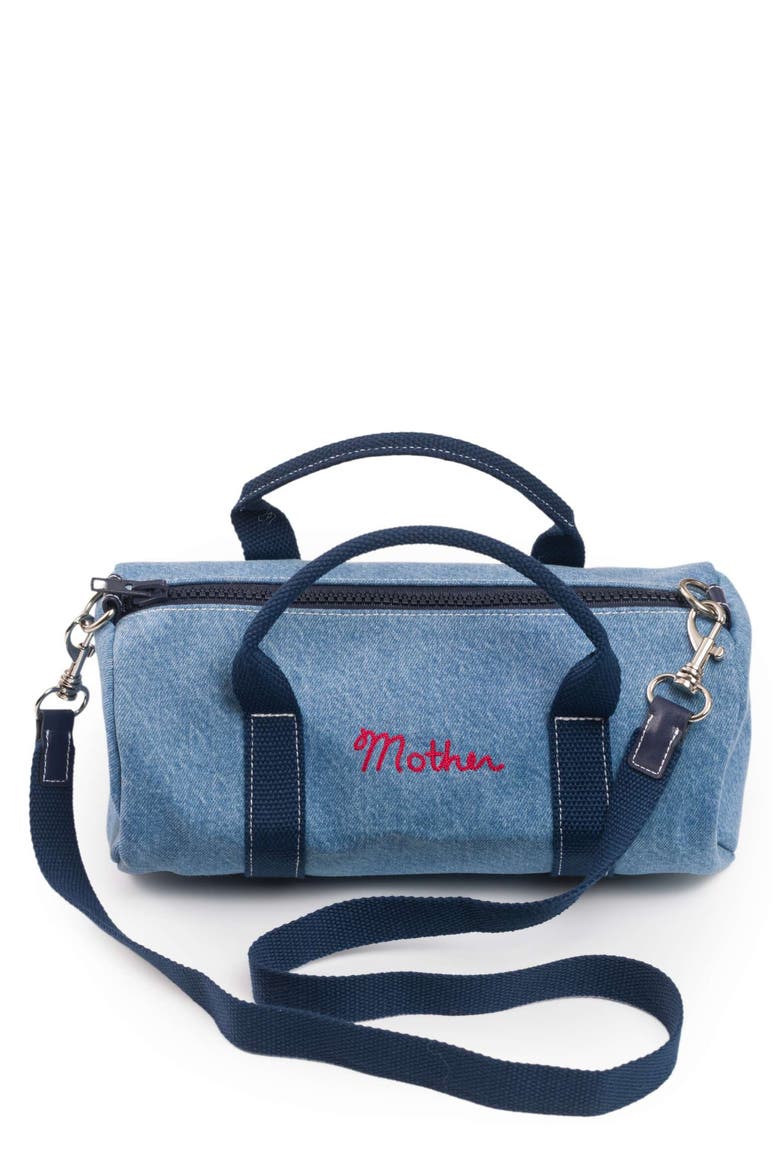The Sidekick Denim Duffle Bag, Main, color, LAGUNA BLUE