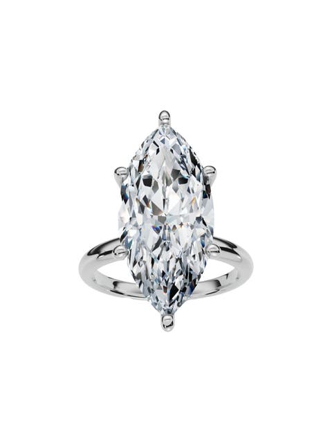 Certified 6Ct Marquise Solitaire Diamond Engagement Ring Lab Grown