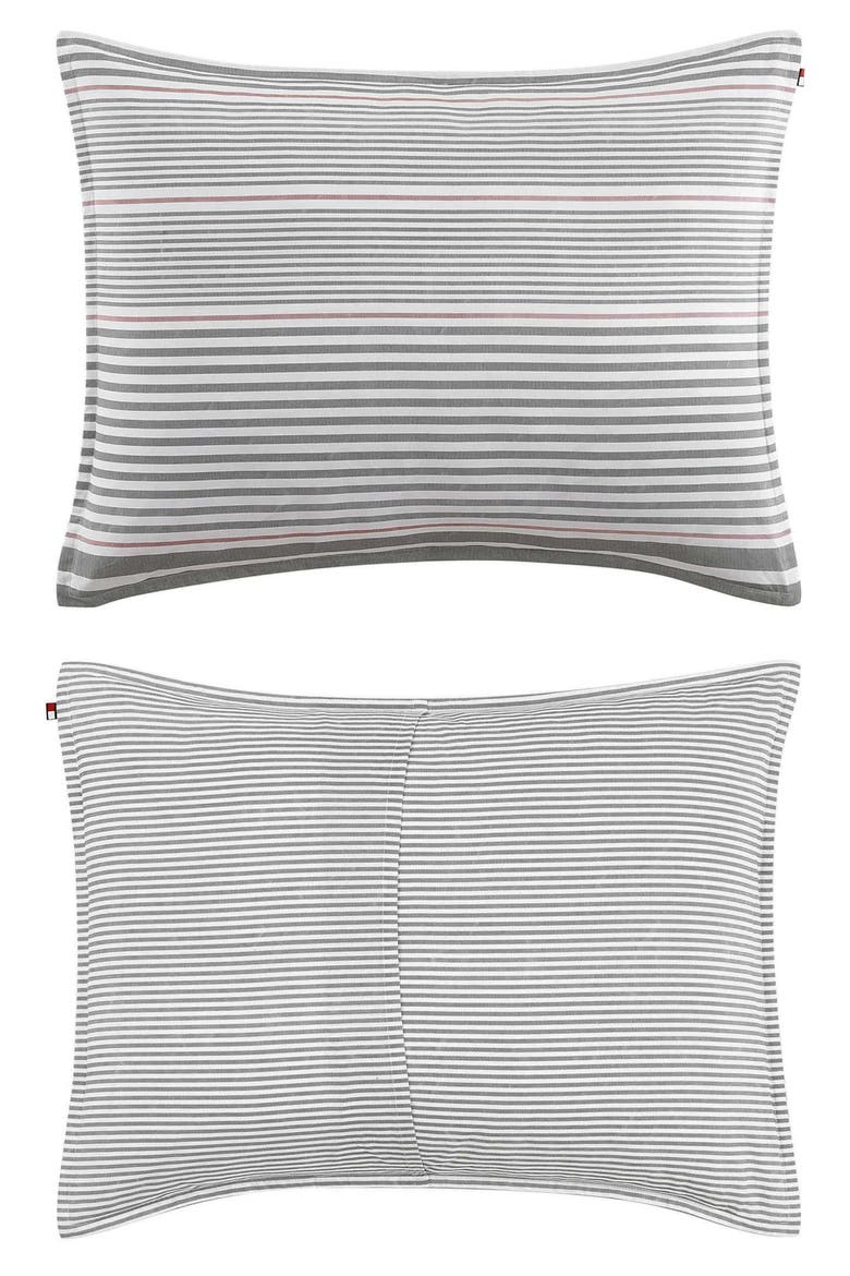 Danbury Stripe Cotton Percale Comforter & Shams Set, Alternate, color, DARK BLUE