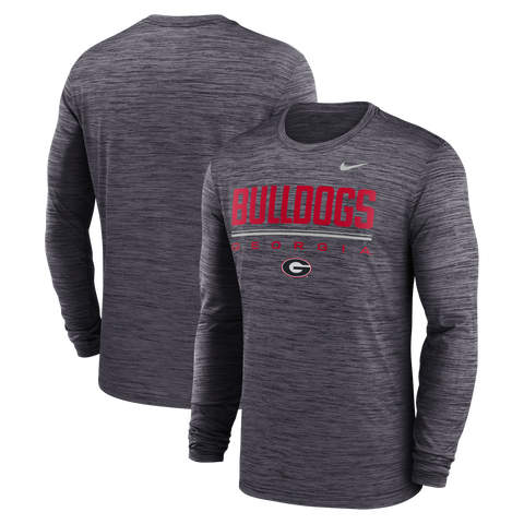 Men's Nike Black Georgia Bulldogs Sideline Velocity Dri-FIT Long Sleeve T-Shirt