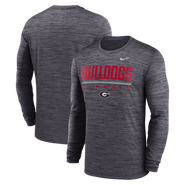 Nike Men's Nike Black Georgia Bulldogs Sideline Velocity Dri-FIT Long Sleeve T-Shirt