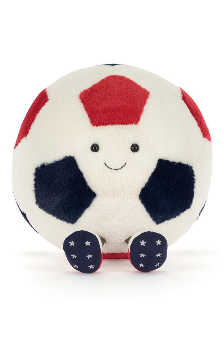 Amuseables USA Soccer Ball Large Plushie, Main, color, CREAM