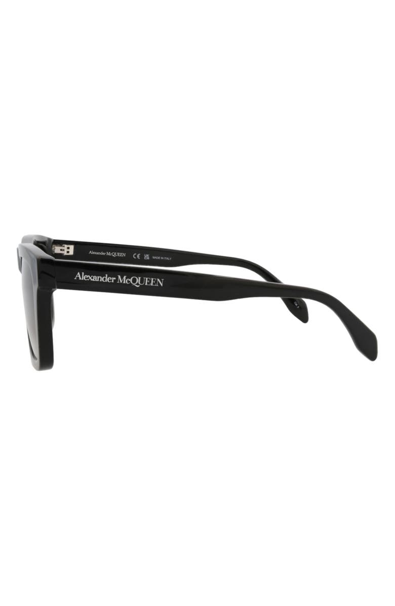 McQueen 54mm Square Sunglasses, Alternate, color, Black Black Grey