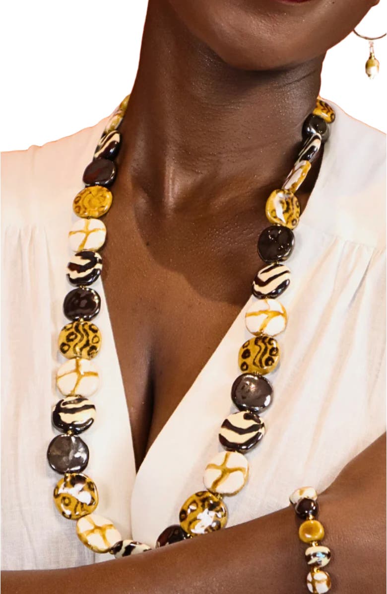 Kazuri Earth Collection - Safari Sunrise Necklace - 22'', Alternate, color, Multi
