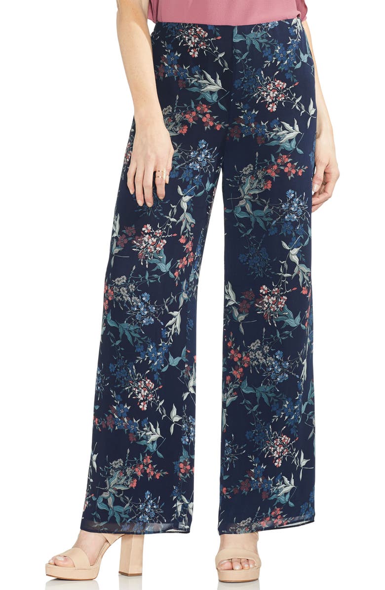 Vince Camuto Garden Heirloom Floral Wide-Leg Pants, Main, color,