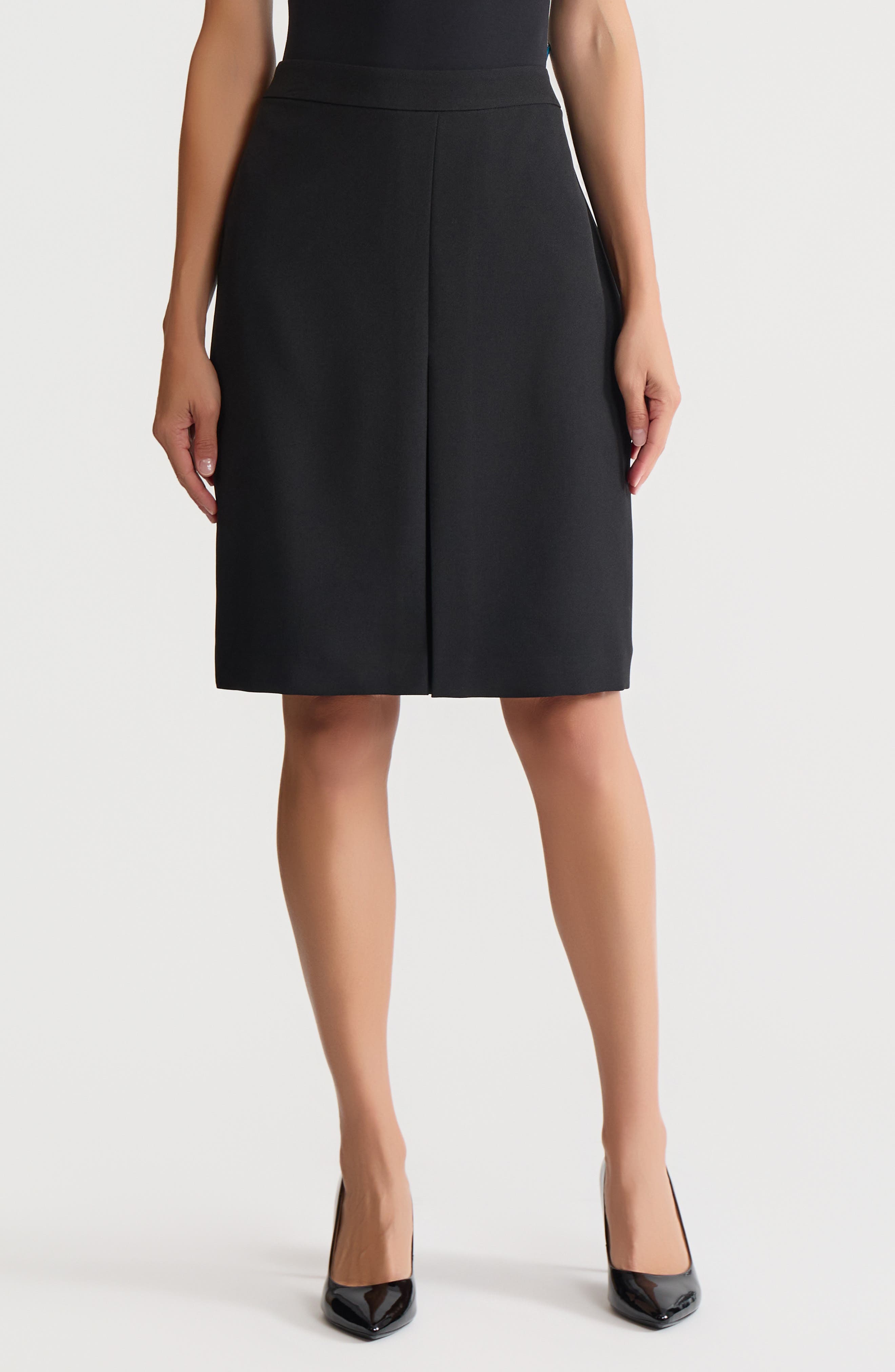 KASPER Pleat Front Pencil Skirt