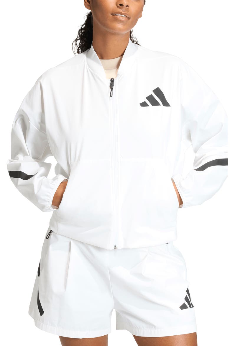Z.N.E. Performance Bomber Jacket, Main, color, WHITE/