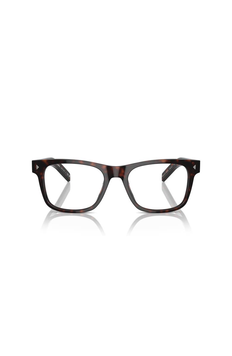 Prada 54mm Rectangle optical glasses, Alternate, color, Tortoise