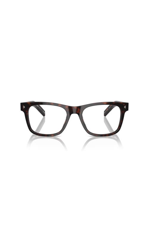 Prada 54mm Rectangle Optical Glasses In Black