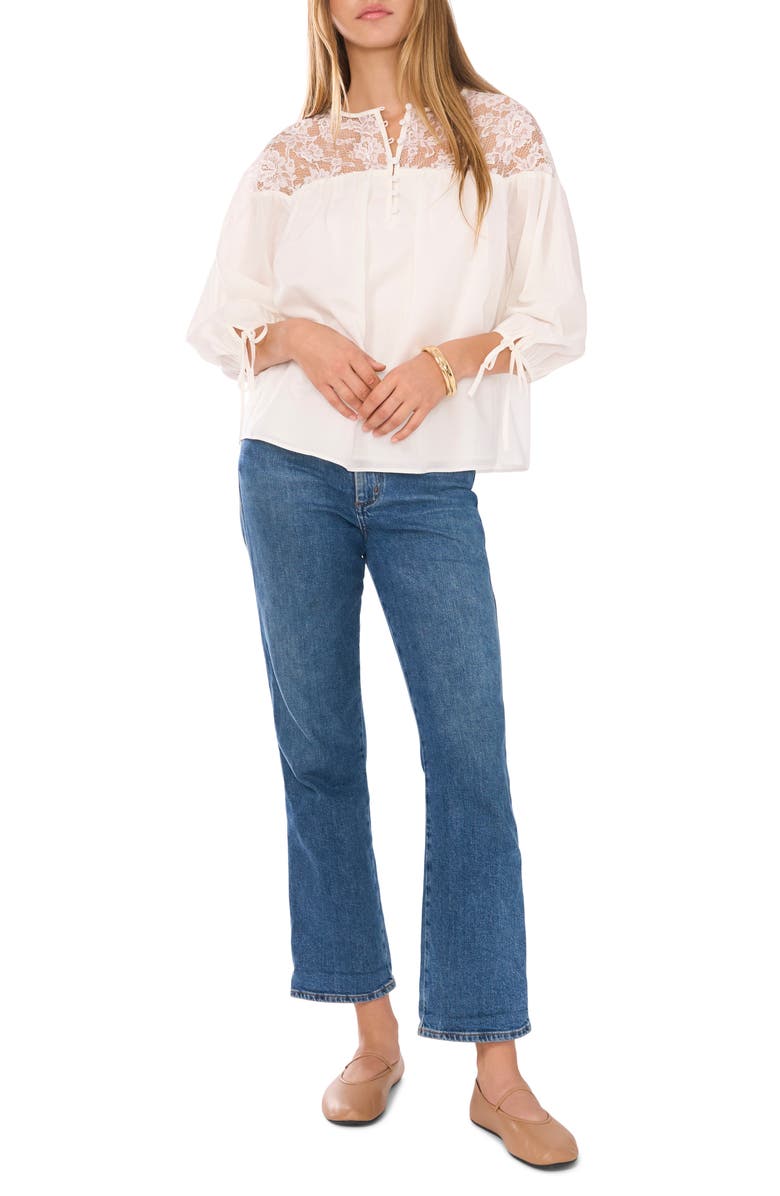 1.STATE Lace Yoke Jersey Top, Alternate, color, 