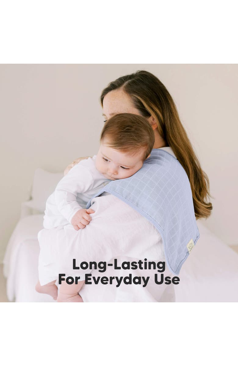 KeaBabies 5-Pack Lumi Muslin Burp Cloths, Alternate, color, Nimbus