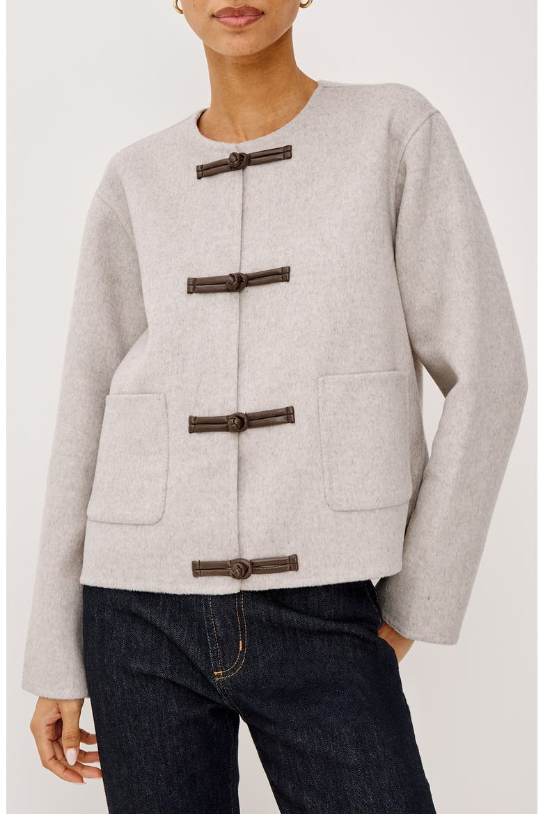 Deidre Wool Blend Jacket, Main, color, HEATHER OAT