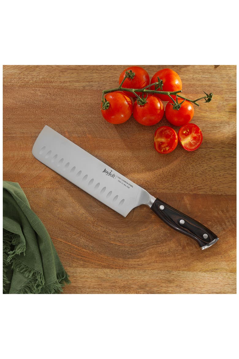 7" Stainless Steel Nakiri Knife, Alternate, color, SILVER/ BLACK