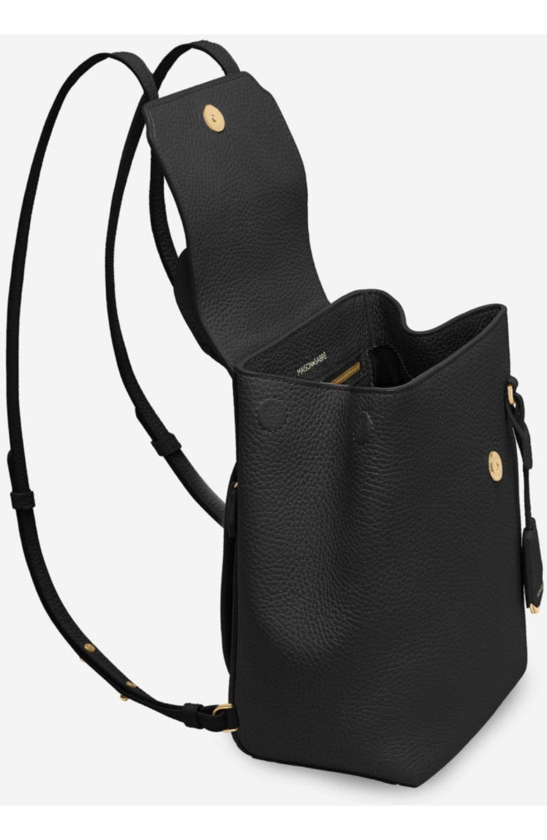 MAISON de SABRÉ Mini Soft Leather Backpack, Alternate, color, Black Caviar