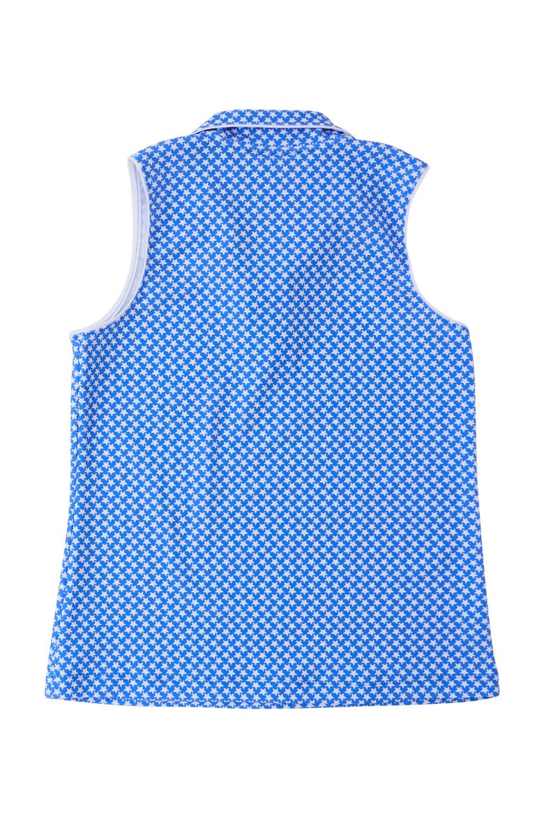 UPF50+ Sleeveless Polo Active Top, Alternate, color, Tiny Blue Stars