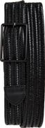 Open Edit Jesse Woven Stretch Leather Belt