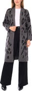 Vince Camuto Animal Print Longline Cardigan