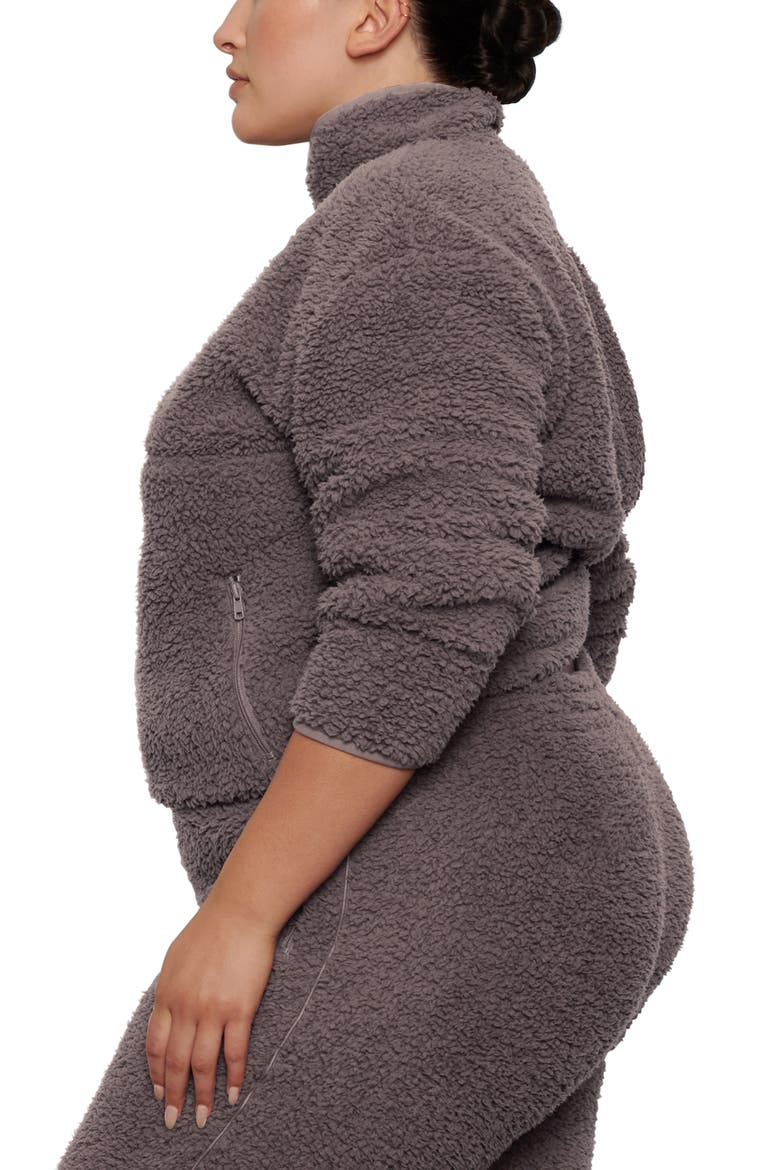 Teddy High Pile Fleece Pullover, Alternate, color, AMETHYST