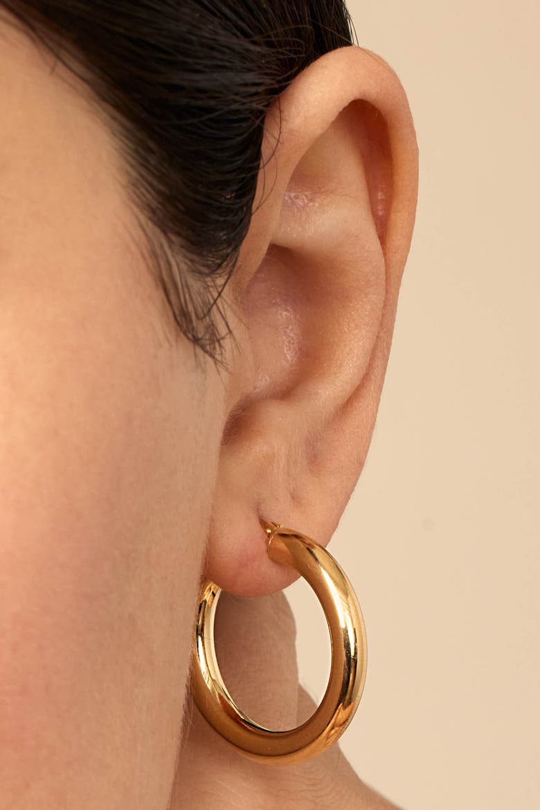 18K Gold Everything Bold Large Hoops, Alternate, color, Yellow Gold