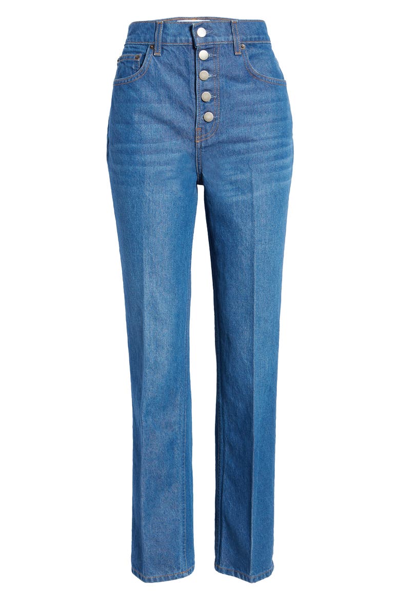 Cynthia High Waist Button Fly Jeans, Alternate, color, ZENIA