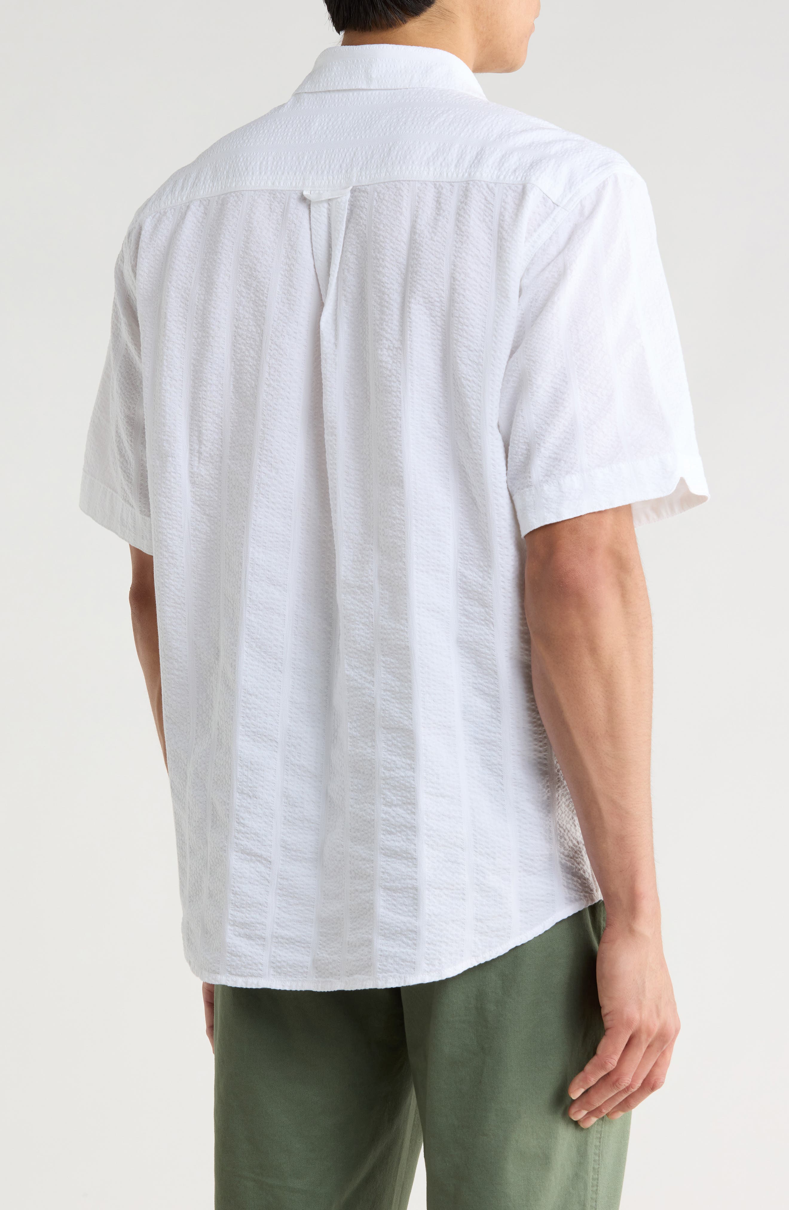 Nova Wave Short Sleeve Seersucker Button-Up Shirt - image 2