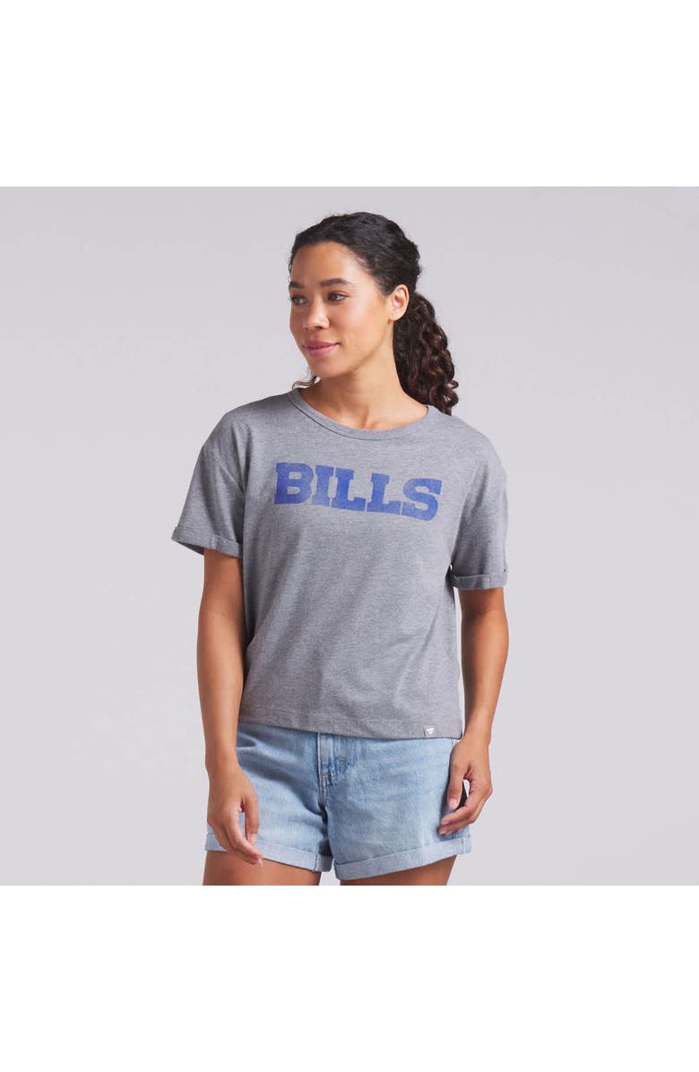 FANATICS Women's Fanatics Heather Gray Buffalo Bills Swing Pass Tri-Blend Boxy T-Shirt, Alternate, color, Heather Gray