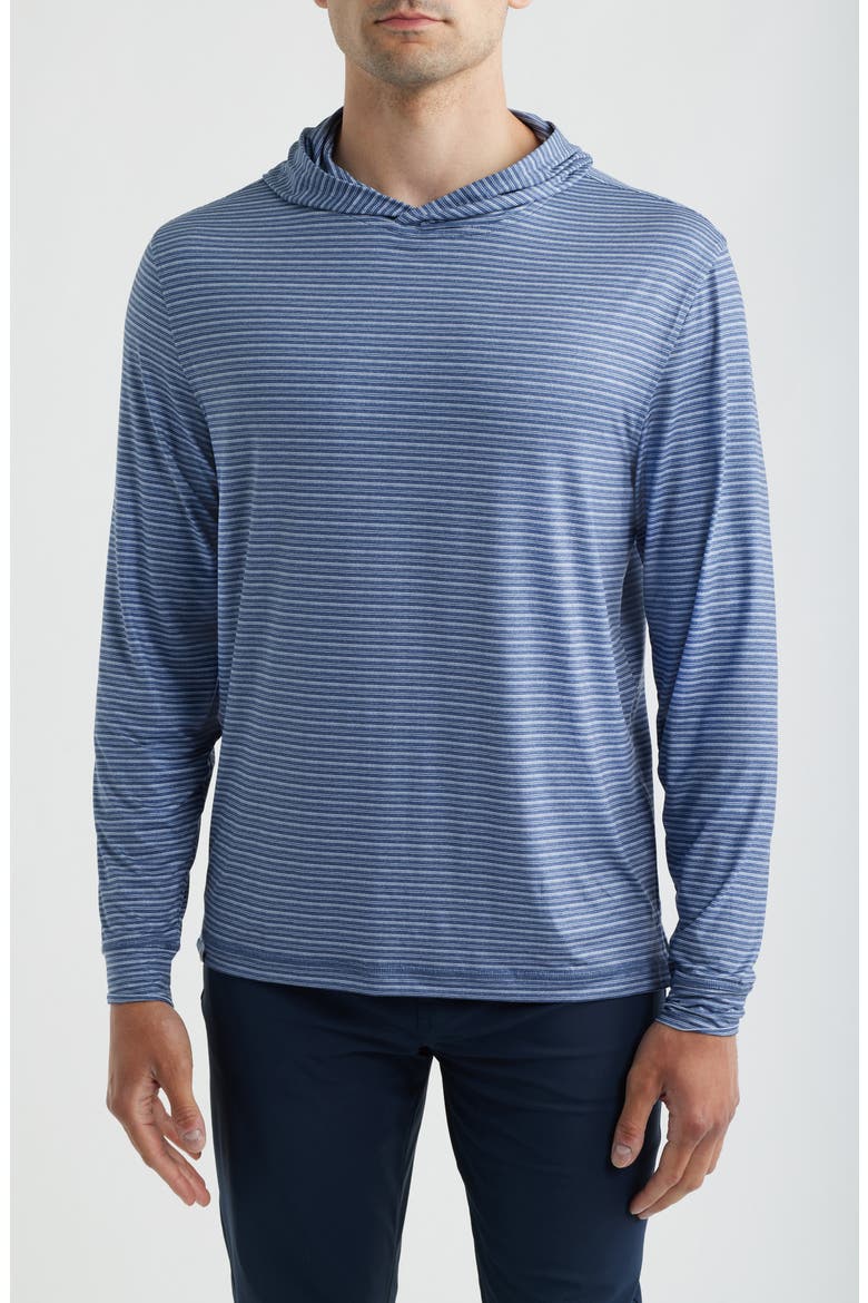 Talon Stripe UPF 50+ Hoodie, Main, color, NAVY