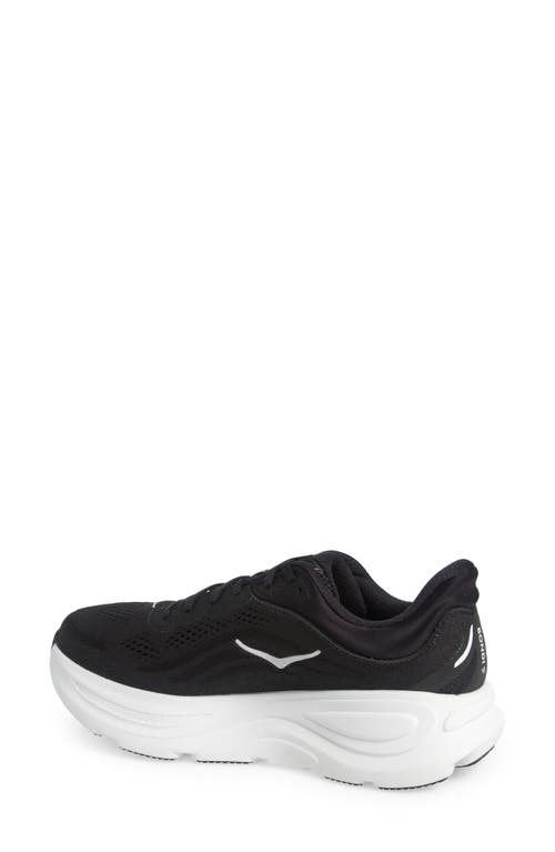 Hoka Bondi 9 Running Shoe In Black/white
