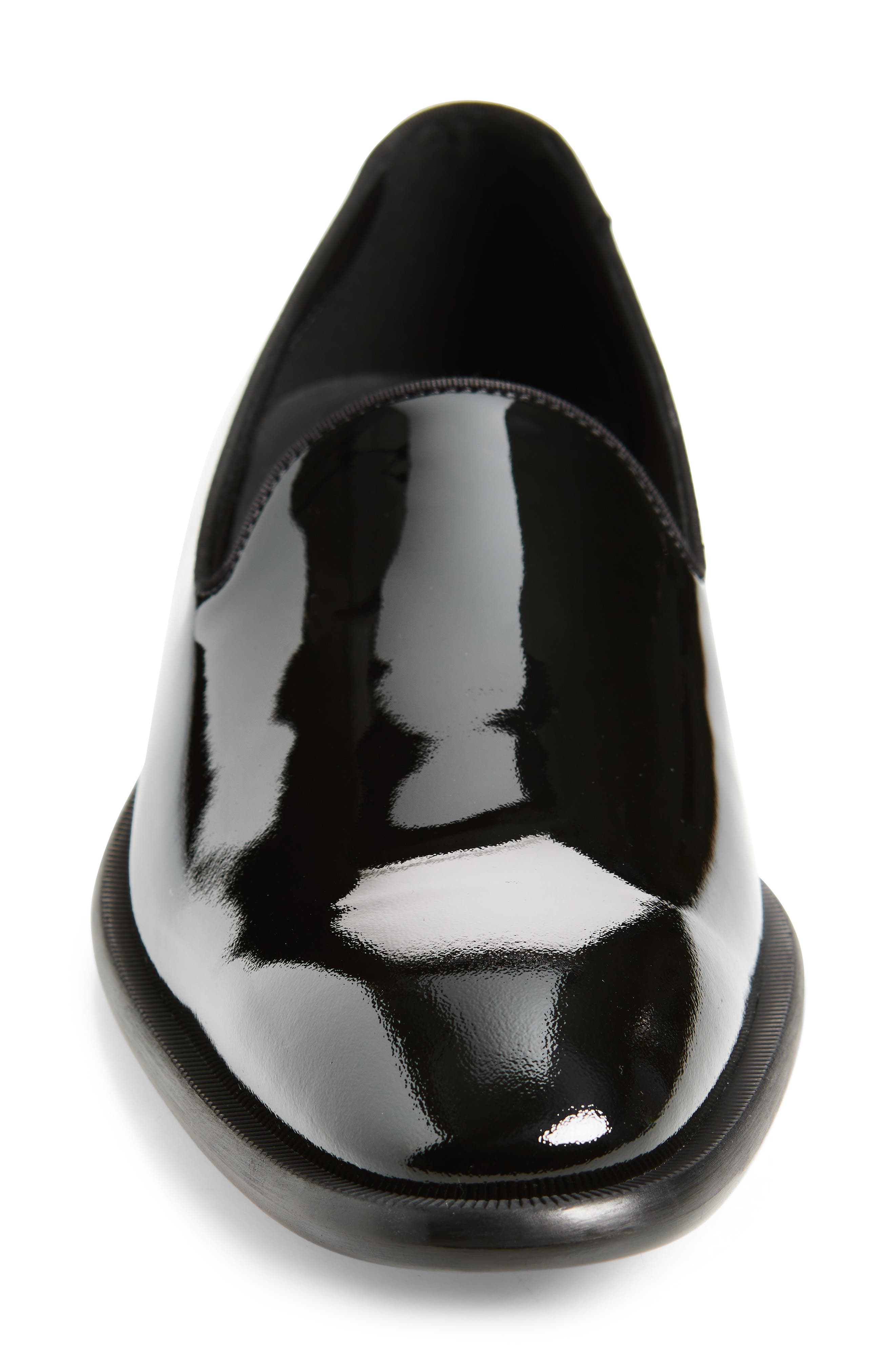 BOSS Derrek Patent Leather Venetian Loafer, Alternate, color, Black