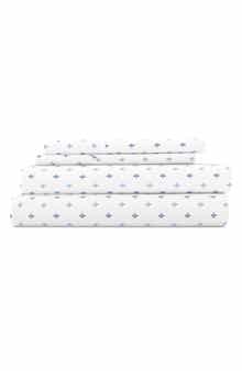 HOMESPUN Premium Ultra Soft Lily Pattern 4-Piece Bed Sheet Set