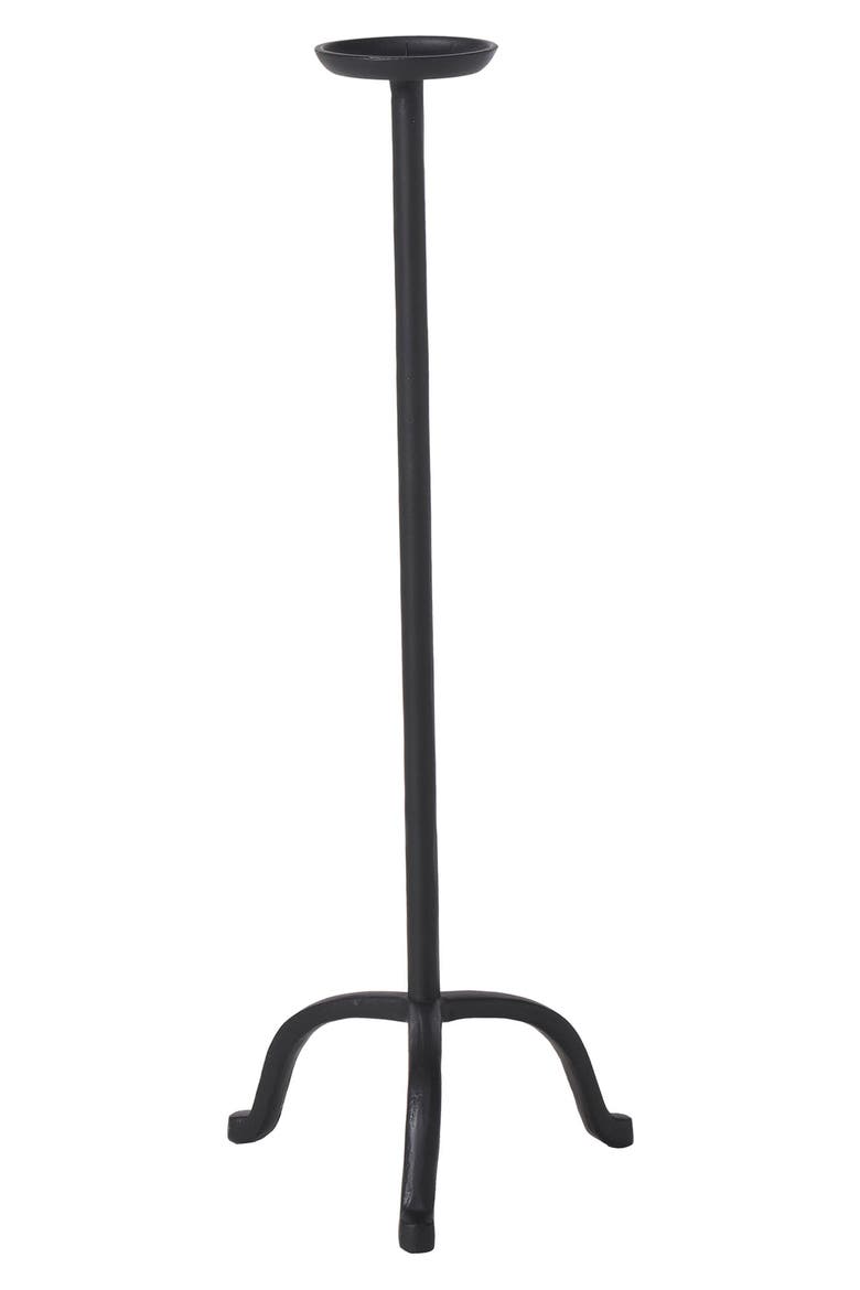 Small Floor Candle Holder, Main, color, BLACK