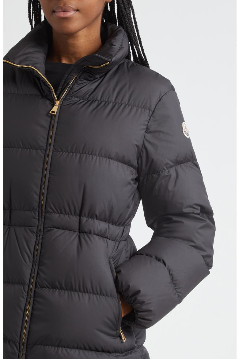 Brossette Down Jacket, Alternate, color, BLACK