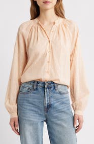 DÔEN Julienne Paisley Print Organic Cotton Button-Up Shirt