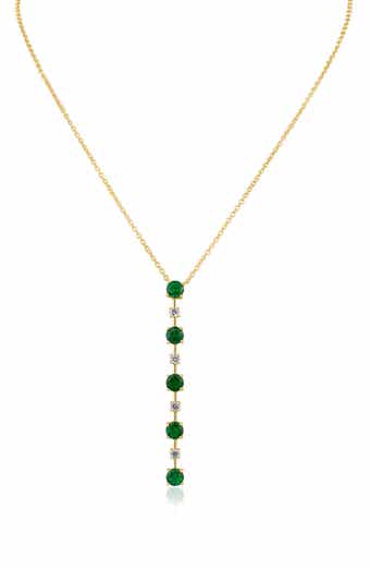 Y-Drop Mixed Stone Necklace