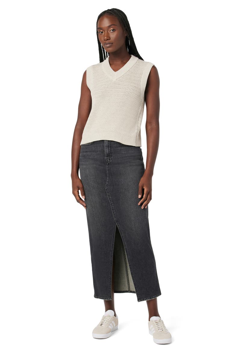 V-Neck Twist Back Sleeveless Sweater, Alternate, color, IVORY
