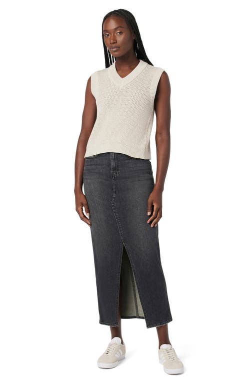 Hudson Jeans V-neck Twist Back Sleeveless Sweater In White