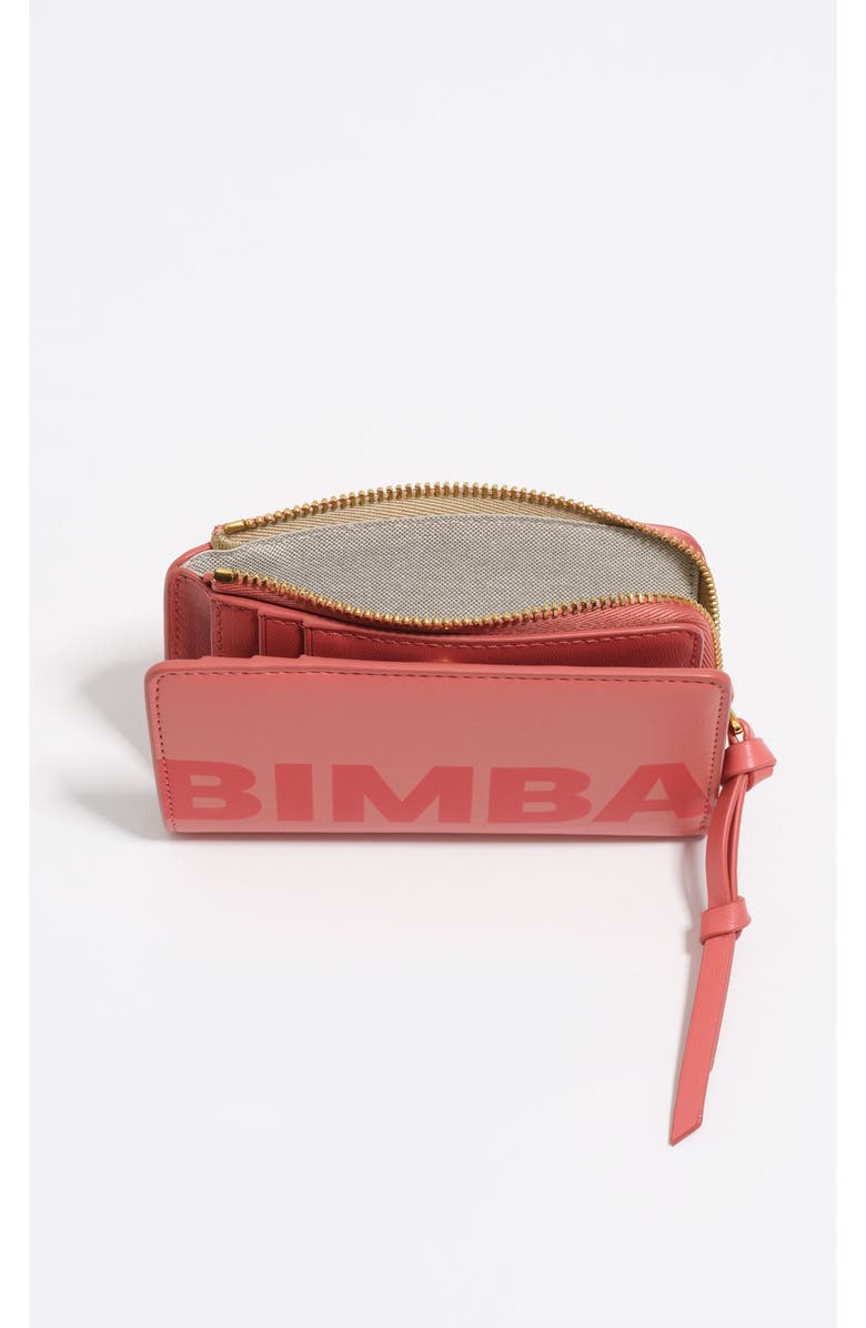 Bimba y Lola Leather Purse With Engraved Logo, Alternate, color, Chewing Gum Pink