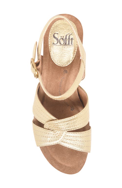 Söfft Clarissa Wedge Sandal In Gold