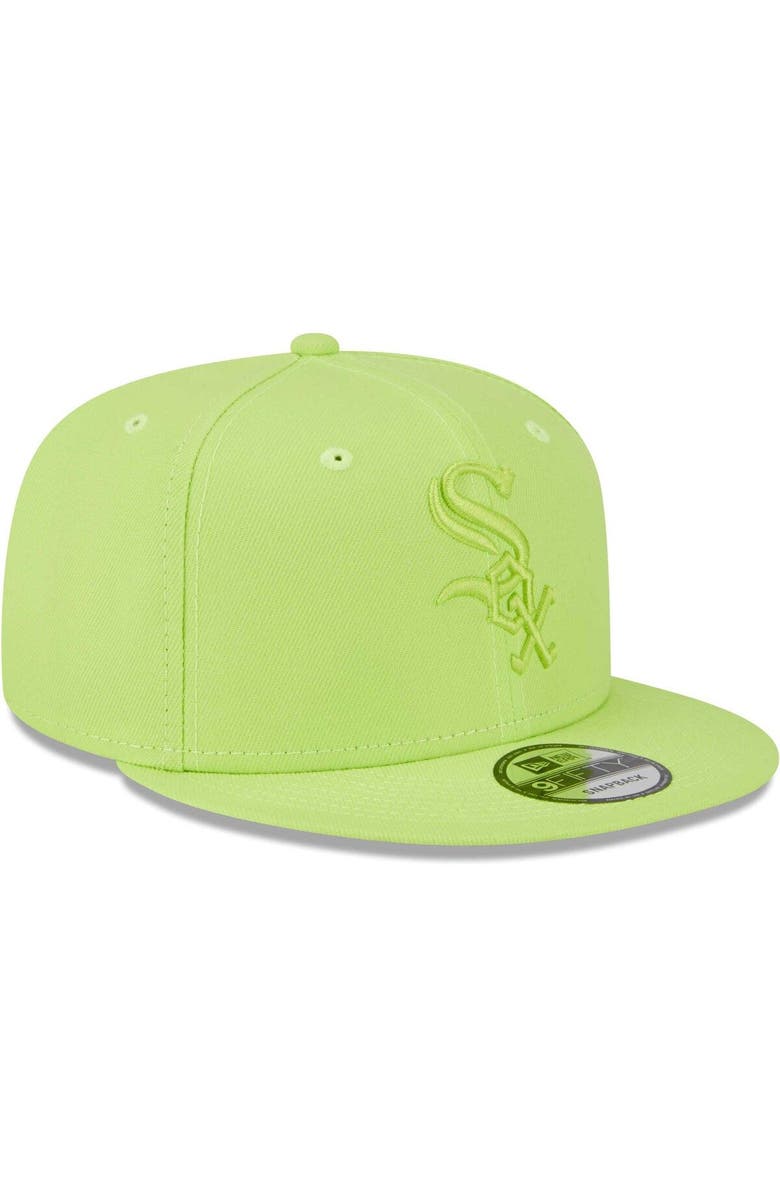 New Era Men's New Era Neon Green Chicago White Sox Spring Color Basic 9FIFTY Snapback Hat, Alternate, color, 