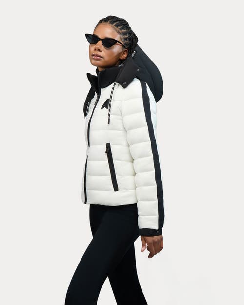Alpenhaus Rousset Lightweight Cinched Puffer Jacket With Contrast Detailing In White