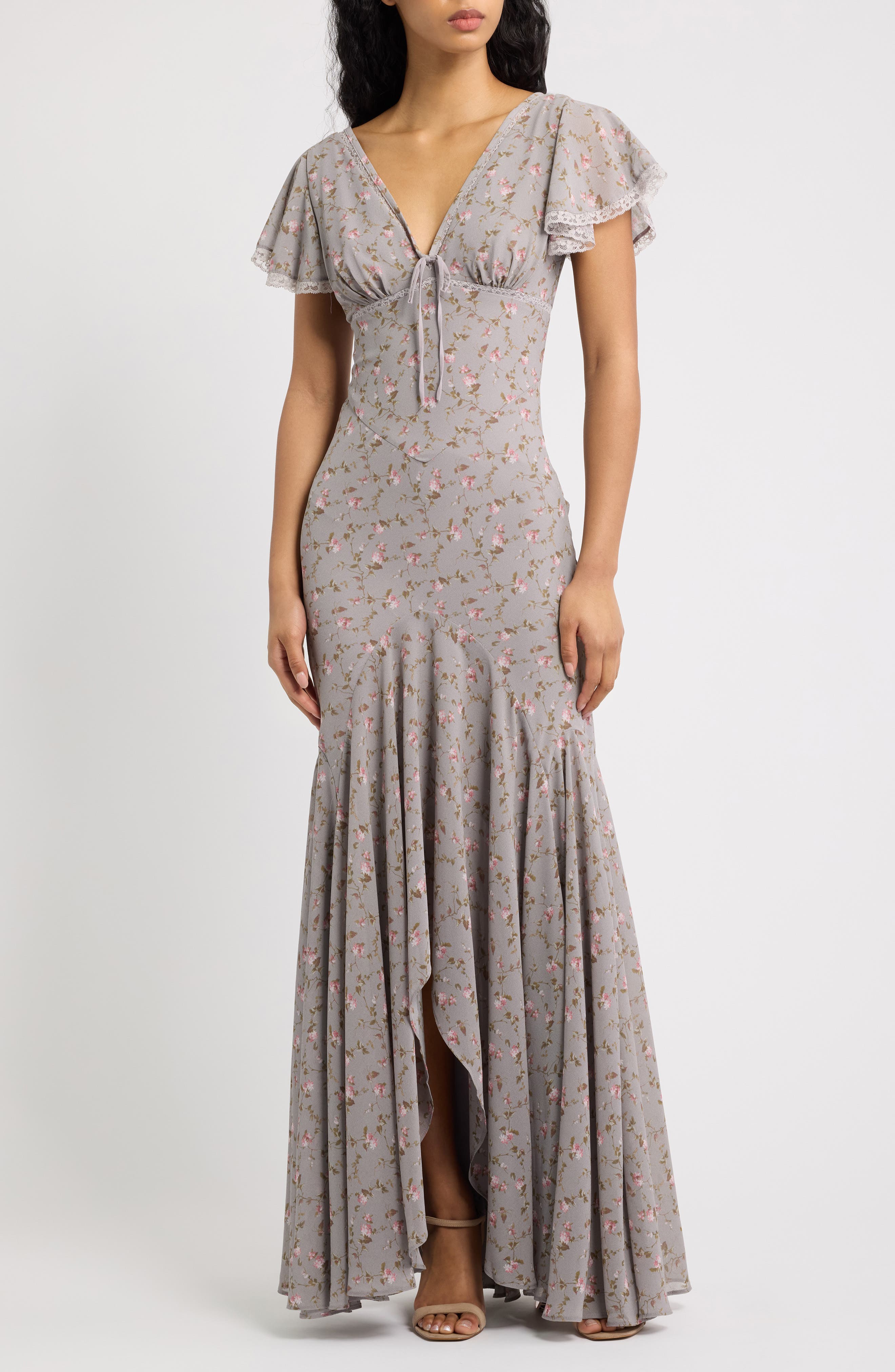 selected LILAC VINTAGE FLORAL PRINT