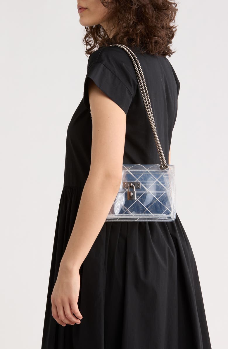 Kurt Geiger London Mini Brixton Vinyl Crossbody Bag, Alternate, color, Silver