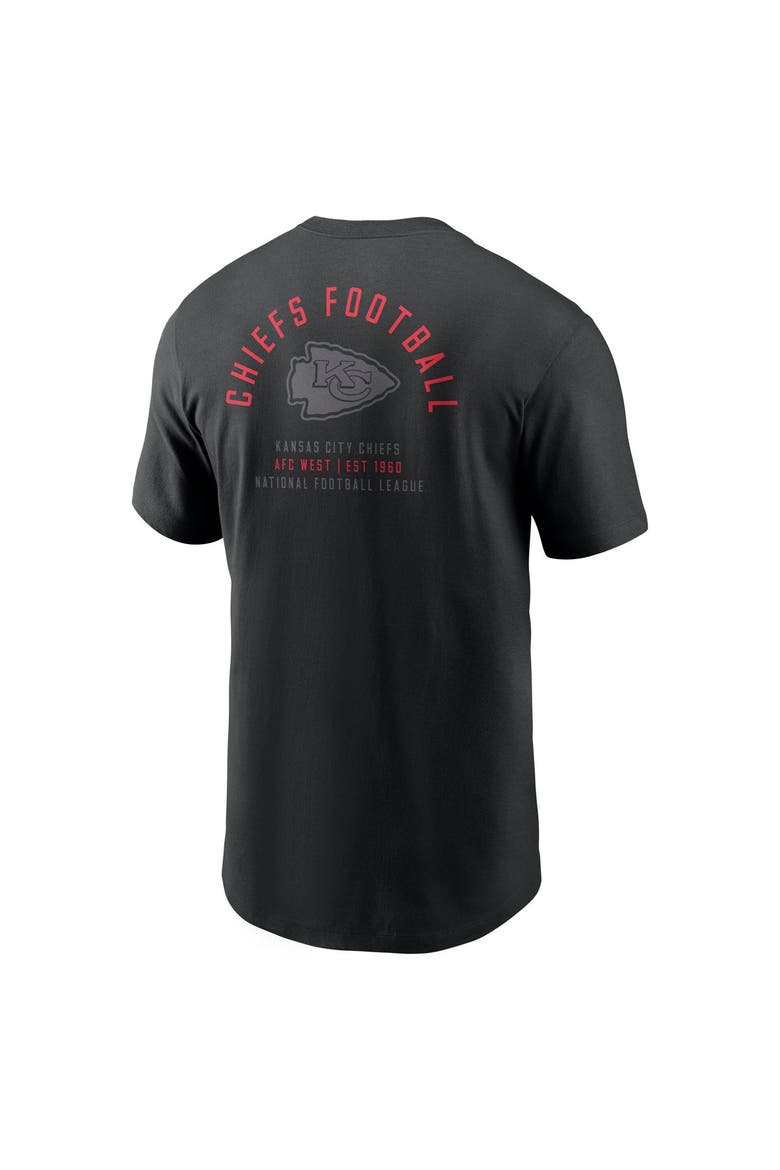 Men's Nike Black Kansas City Chiefs Split Logo T-Shirt, Alternate, color, Black