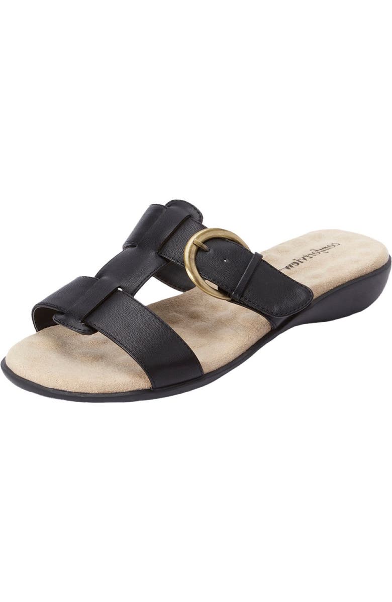 Comfortview The Dawn Slip On Sandal, Main, color, Black