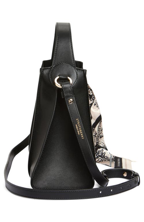Strathberry Arkshell Top Handle Leather Bag In Black