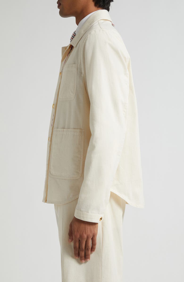 Thom Browne RWB Muslin Utility Jacket, Alternate, color, Muslin