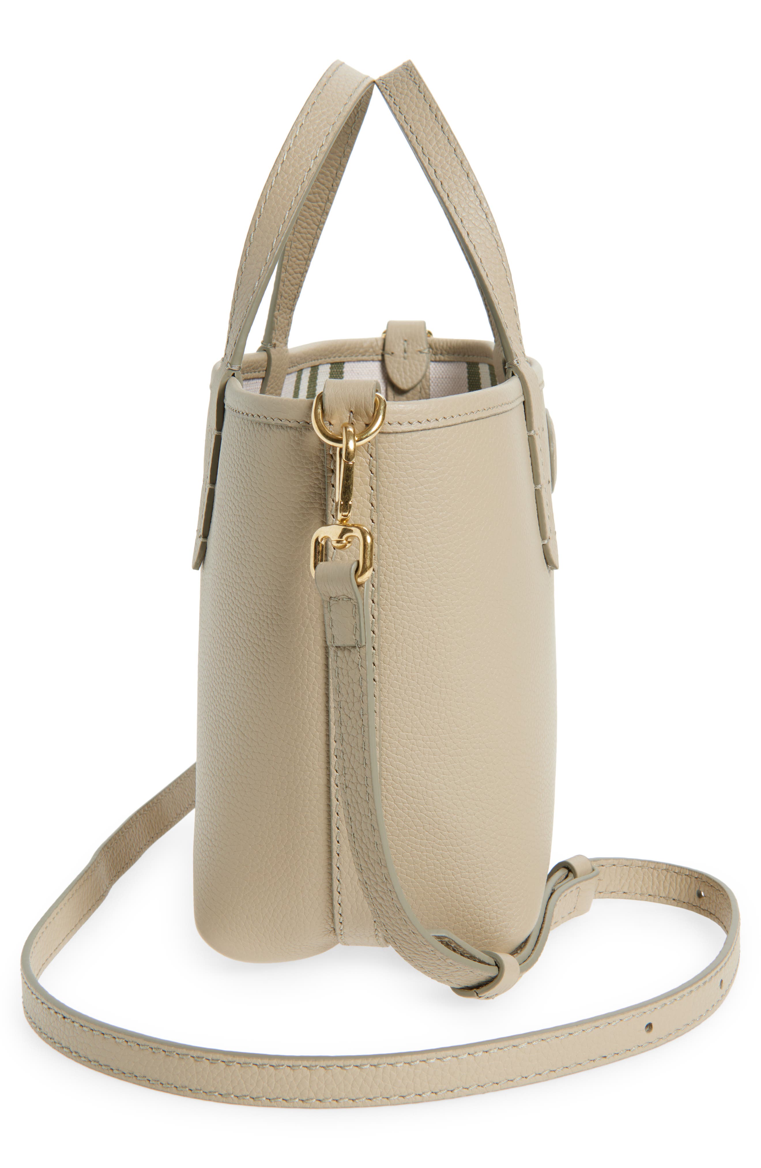 Burberry Mini Bloomsbury Reversible Tote, Alternate, color, Mushroom/ Mallow Pink