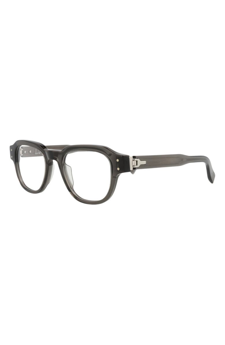 Dunhill 49mm Oval Optical Glasses, Alternate, color, Grey Grey Transparent