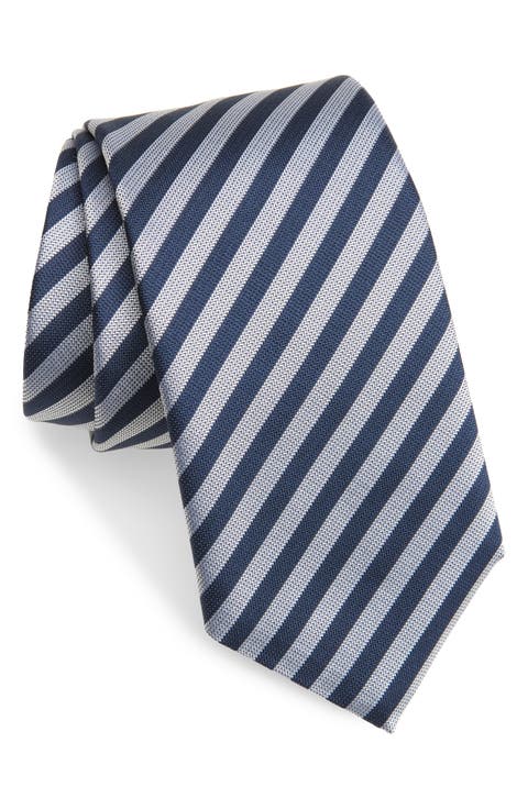 Stripe Silk Blend Tie